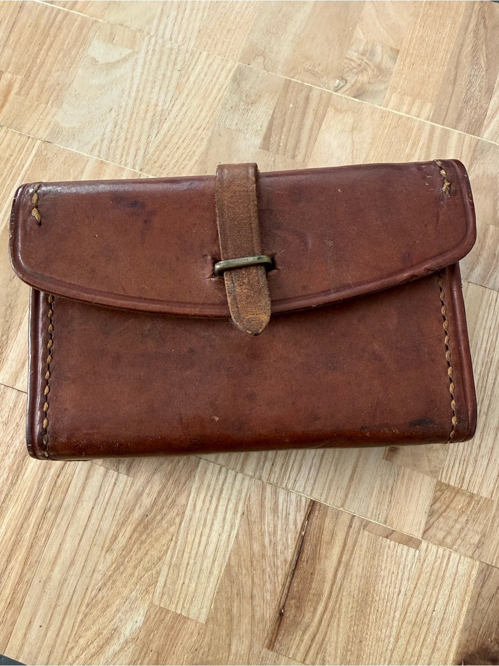 Sears 1942 WWII Original U.S. Military Leather BAR Tool Spare Parts Pouch Signed